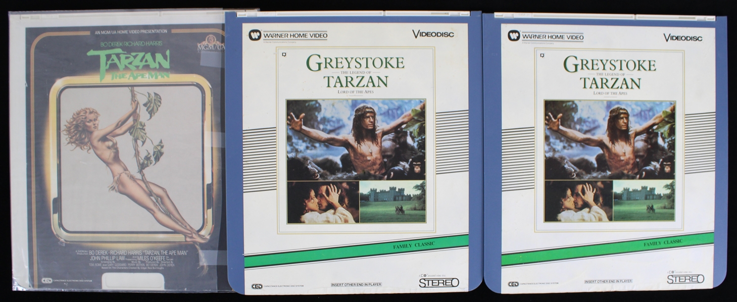 1981-83 Tarzan The Ape Man & Greystoke The Legend of Tarzan VideoDiscs - Lot of 3