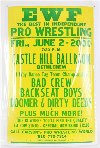 1990s EWF Wrestling Bad Crew Backseat Boyz 17x26 Broadside 