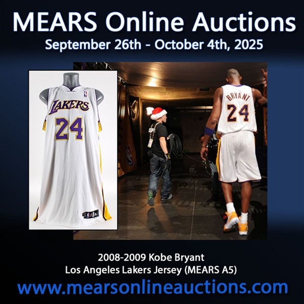 2008-09 Kobe Bryant Los Angeles Lakers Alternate Jersey (MEARS A5)