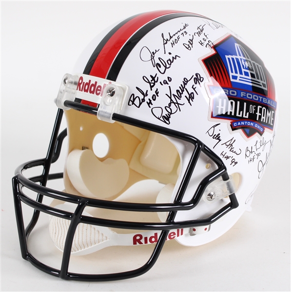 2000s Pro Football Hall of Fame Multi Signed Full Size Display Helmet w/ 14 Signatures Including & More (JSA)