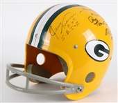 1980s Jerry Kramer Paul Hornung Forrest Gregg Max McGee Green Bay Packers Multi Signed Suspension Football Helmet (JSA)
