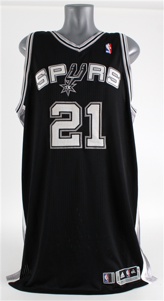 2011-12 Tim Duncan San Antonio Spurs Game Worn Road Jersey (MEARS A5)