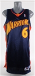 2003-04 Avery Johnson Golden State Warriors Game Worn Road Jersey (MEARS LOA)