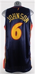2003-04 Avery Johnson Golden State Warriors Game Worn Road Jersey (MEARS LOA)