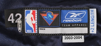 2003-04 Avery Johnson Golden State Warriors Game Worn Road Jersey (MEARS LOA)
