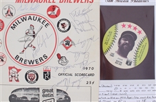 1970s-2000s Bob Uecker & Bob Feller Signed Photos, Luis Tiant Signed Pepsi Disc, 1970 Orioles Multi Signed Program & More (Lot of 9)(JSA)