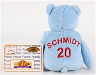 1999 Mike Schmidt Philadelphia Phillies Reggie Jackson's Mr. Octobears Plush Bear w/ Signed Card (JSA / Reggie Jackson Personal Collection)