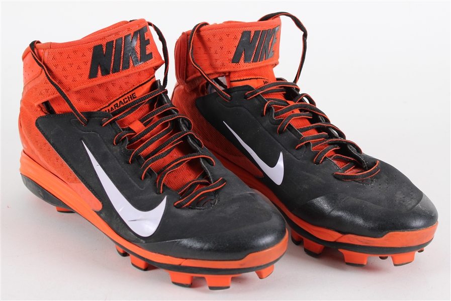 2013 Giancarlo Stanton Miami Marlins Game Worn Nike Cleats (MEARS LOA)