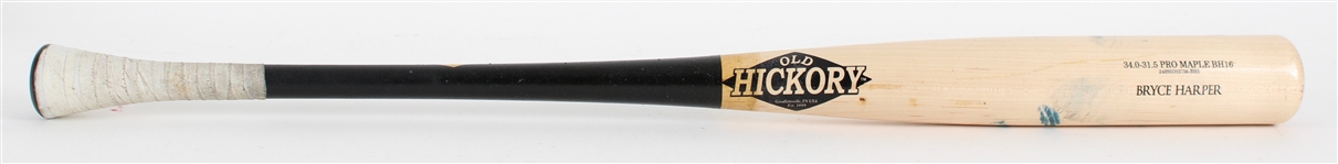 2024 Bryce Harper Philadelphia Phillies Old Hickory Professional Model Game Used Bat (MEARS A9 & PSA/DNA GU 9)