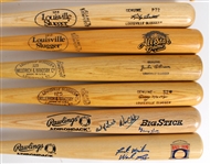 1970s-2000s Baseball Bat Collection - Lot of 7 w/ 2 Signed Including Wade Boggs & Will Clark / George Kell Dual Signed (JSA)