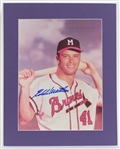 1970s Eddie Mathews Milwaukee Braves Signed 12" x 15" Matted Magazine Photo (JSA)