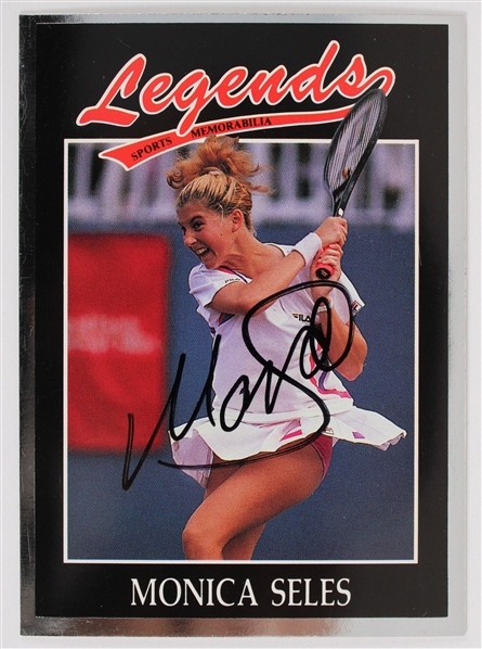 1991 Monica Seles Signed Legends Trading Card (JSA)
