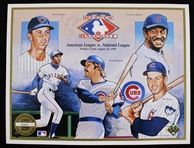 1991 Ernie Banks Chicago Cubs Signed Upper Deck Heroes of Baseball Flat (JSA)