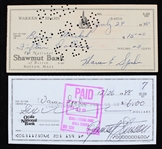 1948-88 Warren Spahn Milwaukee Braves Signed Checks - Lot of 2