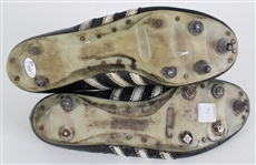 1970-72 Tom Matte Baltimore Colts Signed Adidas Game Worn Cleats (MEARS LOA) *JSA*