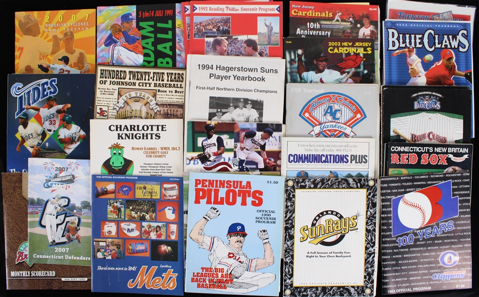 1970s-2010 Minor League Baseball Yearbooks, Programs, Magazines & more (Lot of 90+)