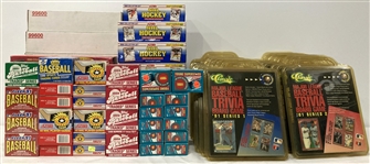 1989-1991 Baseball, Hockey, Football Cards Sealed Boxes (Lot of 45+)