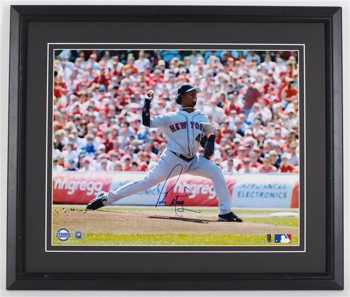 2005-08 Pedro Martinez NY Mets Signed 23x27 Framed Photo (JSA)