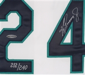 1989-99 Ken Griffey Jr Seattle Mariners Signed 35x43 Framed Jersey (Upper Deck COA)