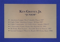 1989-99 Ken Griffey Jr Seattle Mariners Signed 35x43 Framed Jersey (Upper Deck COA)