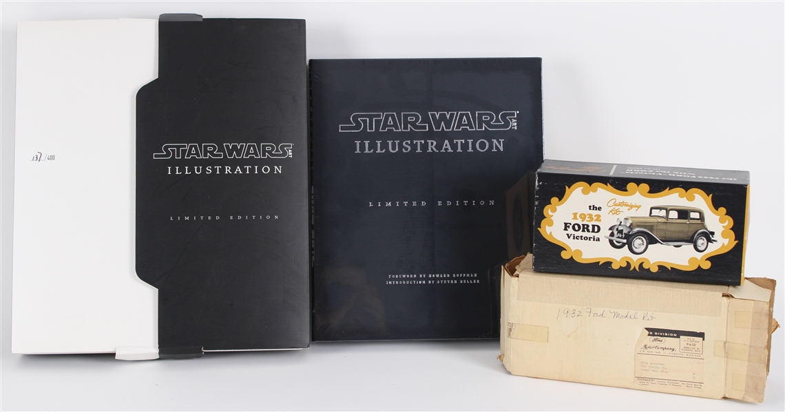 2000s Star Wars Art Illustration LE 137/400 Book w/ Ford Model Kit (Lot of 2)