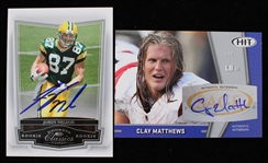 2008-09 Clay Matthews Green Bay Packers Signed Trading Cards (Lot of 2)