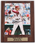 1972-89 Mike Schmidt Philadelphia Phillies Signed 11x13 Photo Plaque (JSA)