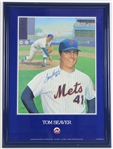 1988 Tom Seaver NY Mets Signed 21x28 Framed Print *JSA*