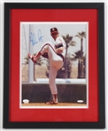 1972-79 Nolan Ryan California Angels Signed 17x21 Framed Photo *JSA*