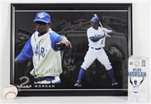 2011-12 Nyjer Morgan Milwaukee Brewers Signed 19x25 Framed Photo, Baseball & Bobblehead (Lot of 3)(JSA)