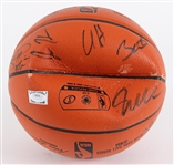 2014-15 Dwyane Wade, Chris Bosh Miami Heat Team Signed Basketball *JSA Full Letter*