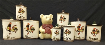 Vintage Rooster Pattern Dishware Metlox Poppytrail (Lot of 25)