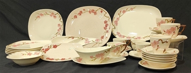Vintage Peach Blossom Dishware Metlox Poppytrail (Lot of 32)