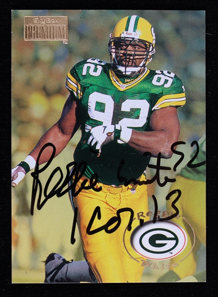 1996 Reggie White Green Bay Packers Signed Skybox Premium #66 Card (JSA)