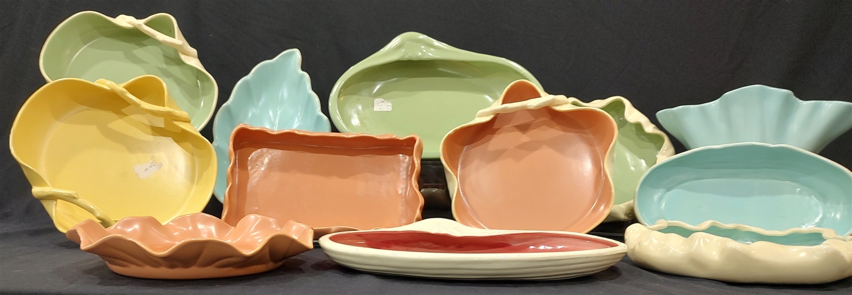 1940s Poppytrail California Artware w/ Shell Bowl (Lot of 12)
