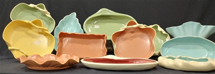 1940s Poppytrail California Artware w/ Shell Bowl (Lot of 12)