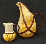 Vintage Vernonware Organdie Hand Painted Pitcher & Creamer 