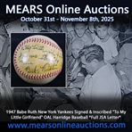 1947 Babe Ruth New York Yankees Signed & Inscribed "To My Little Girlfriend" OAL Harridge Baseball *Full JSA Letter*