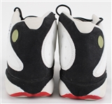 1997-98 Michael Jordan Chicago Bulls Nike Air Jordan XIII Game Worn Sneakers w/ Clubhouse Signature (MEARS LOA) 