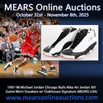 1997-98 Michael Jordan Chicago Bulls Nike Air Jordan XIII Game Worn Sneakers w/ Clubhouse Signature (MEARS LOA) 