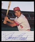 1967-83 Johnny Bench Cincinnati Reds Signed 4x5 Cut (JSA)