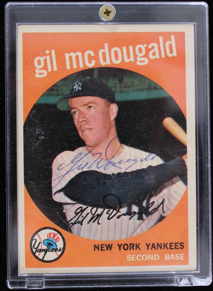 1959 Gil McDougald NY Yankees Signed Topps #345 Card (JSA) 