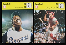1977 Hank Aaron & Johnny Bench Editions Rencontre Baseball Cards 