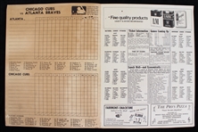 1969 Chicago Cubs vs Atlanta Braves Wrigley Field Official Program 