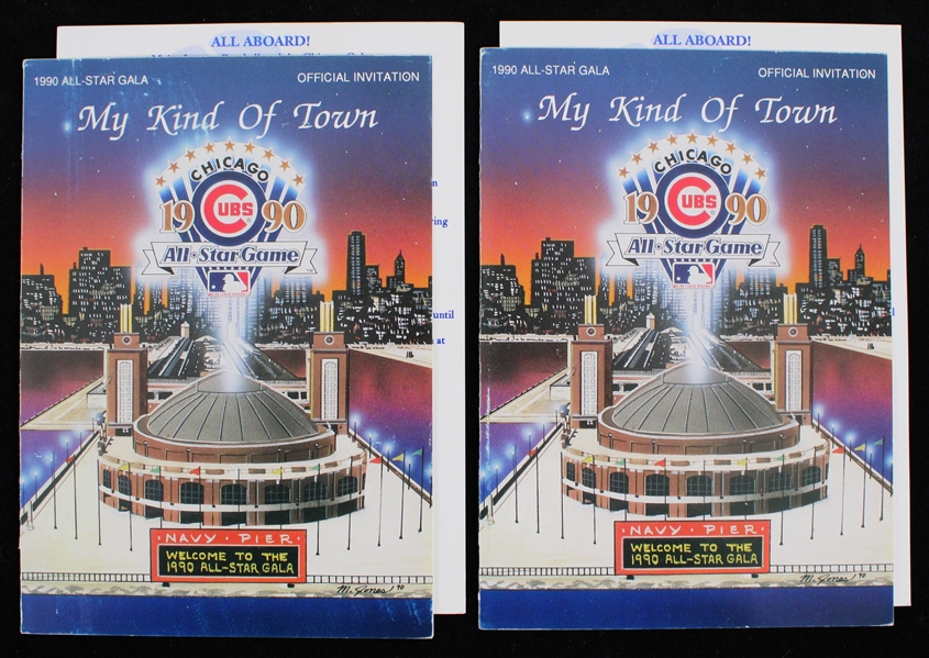 1990 All Star Game Gala Navy Pier Chicago Official Invitations (Lot of 2)