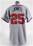 2005 Andruw Jones Atlanta Braves Signed Game Worn Road Jersey (MEARS A5) *JSA*