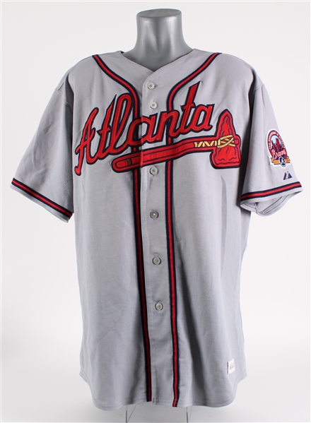 2006 Andruw Jones Atlanta Braves Signed Game Worn Road Jersey (MEARS A5) *JSA*