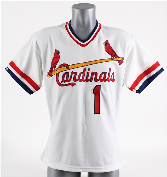 1991 Ozzie Smith St. Louis Cardinals Game Worn Home Jersey (MEARS A10)