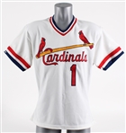 1991 Ozzie Smith St. Louis Cardinals Game Worn Home Jersey (MEARS A10)