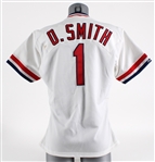 1991 Ozzie Smith St. Louis Cardinals Game Worn Home Jersey (MEARS A10)